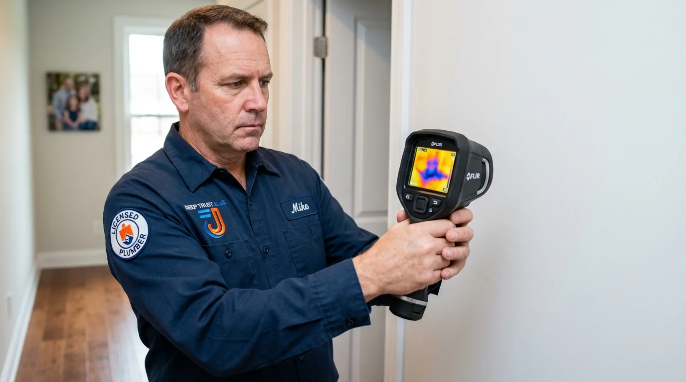 Thermal imaging leak detection by Johns Plumbing LLC in Kershaw
